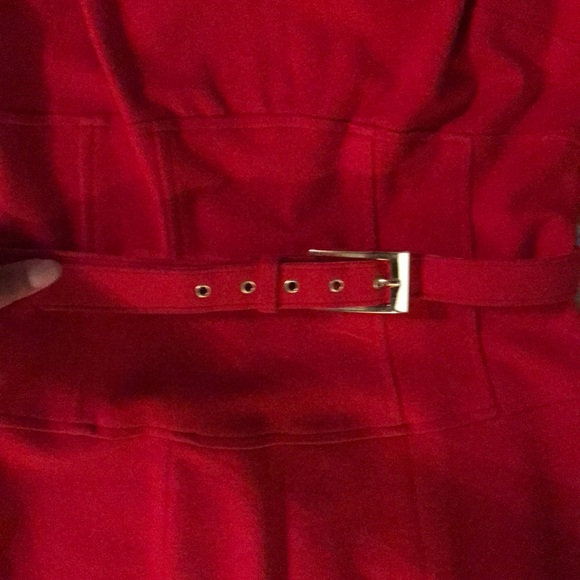 Red Cache Collection Fitted Dress - Picture 3 of 4